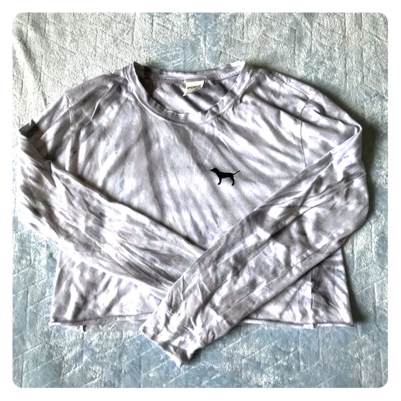 PINK long sleeve crop t-shirt - Picture 1 of 4